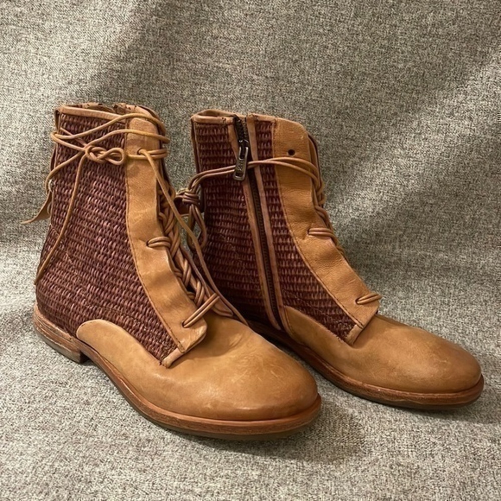 Free People Prospect Park Lace-Up Boots. NWT